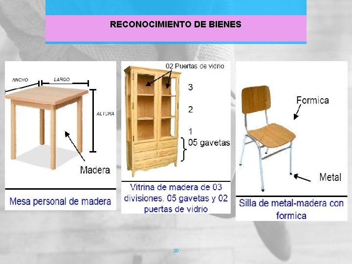 RECONOCIMIENTO DE BIENES 20 