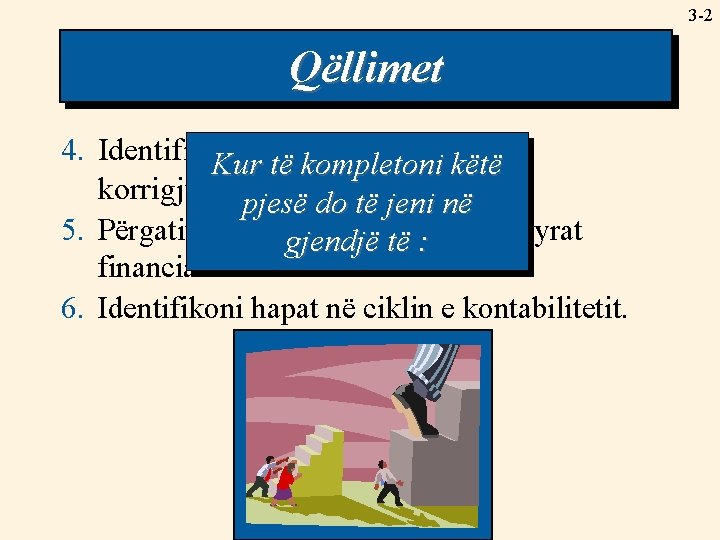 3 -2 Qëllimet 4. Identifikoni regjistroni hyrjet Kurdhe të kompletoni këtë korrigjuesepjesë në fund