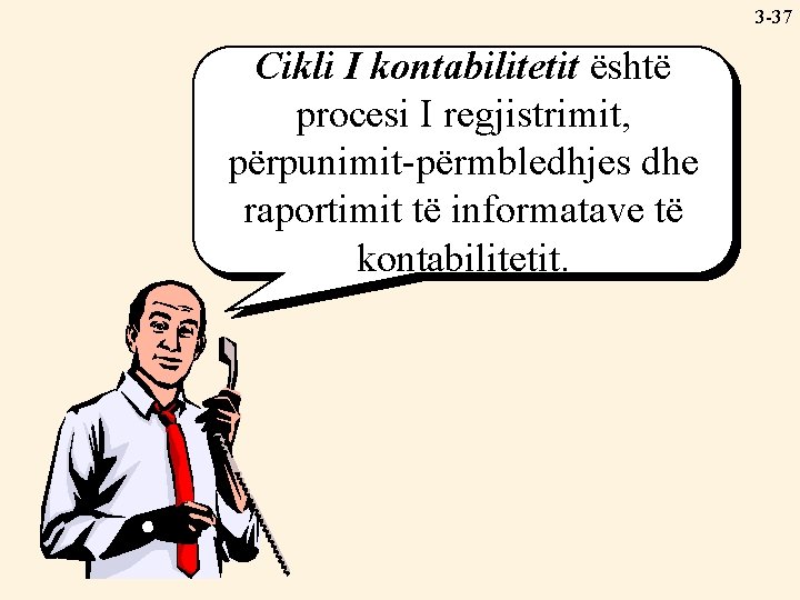 3 -37 Cikli I kontabilitetit është procesi I regjistrimit, përpunimit-përmbledhjes dhe raportimit të informatave