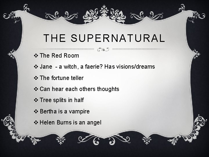 THE SUPERNATURAL v The Red Room v Jane - a witch, a faerie? Has THE SUPERNATURAL v The Red Room v Jane - a witch, a faerie? Has