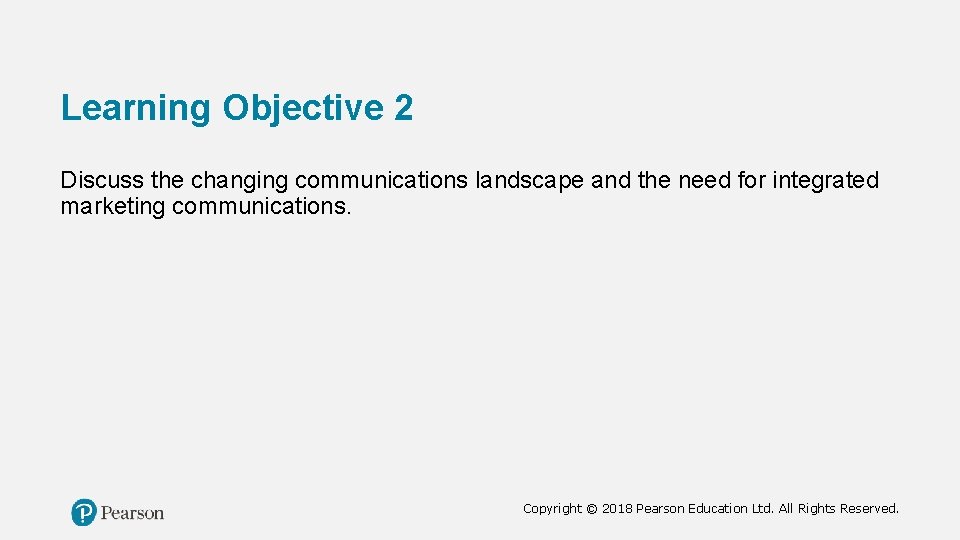 Learning Objective 2 Discuss the changing communications landscape and the need for integrated marketing