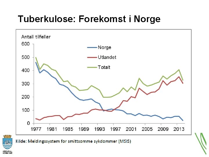 Tuberkulose: Forekomst i Norge 