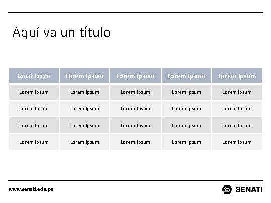 Aquí va un título Lorem Ipsum Lorem Ipsum Lorem Ipsum Lorem Ipsum Lorem Ipsum