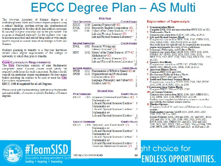 EPCC Degree Plan – AS Multi 