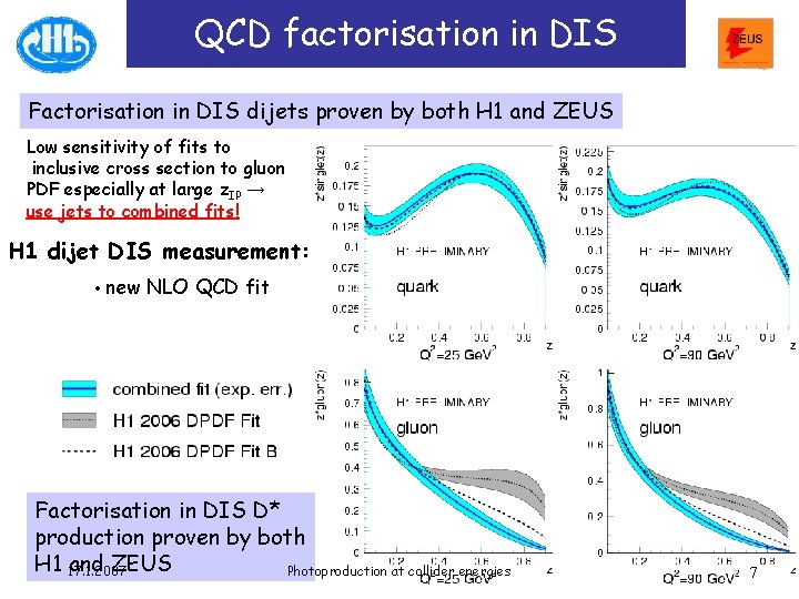 QCD factorisation in DIS Factorisation in DIS dijets proven by both H 1 and
