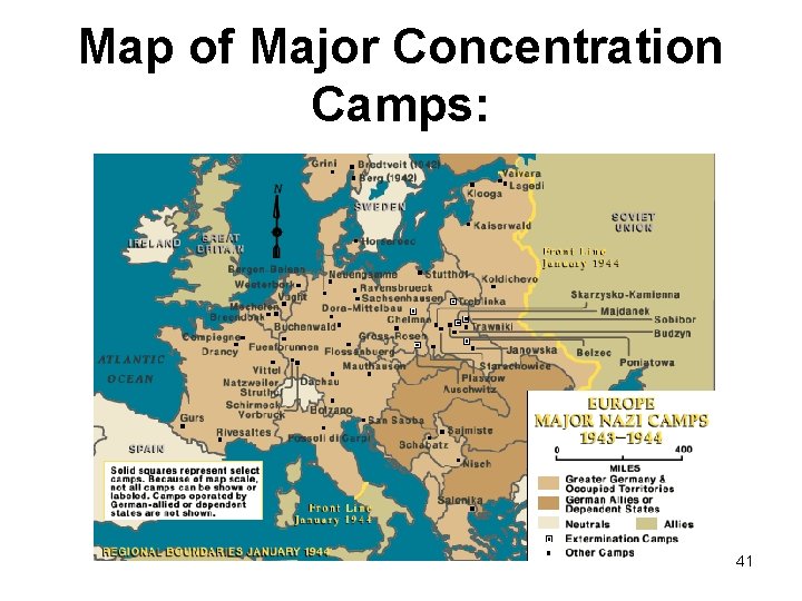 Map of Major Concentration Camps: 41 