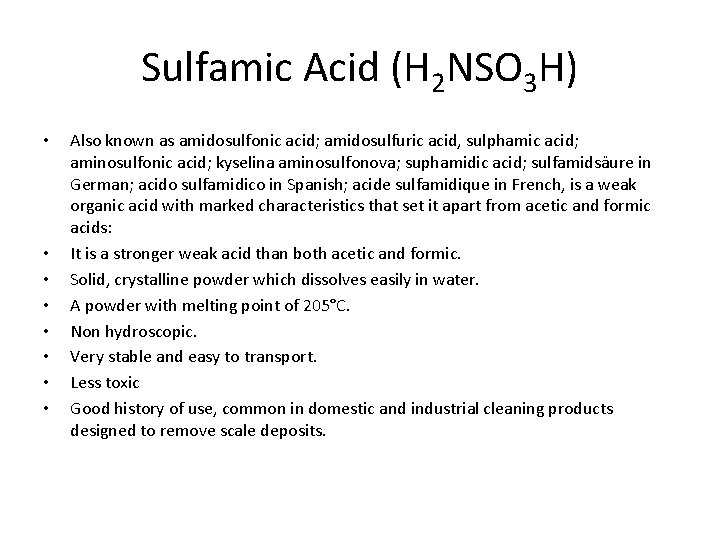 Acid Preparation Of Fossils Using Sulfamic Acid A