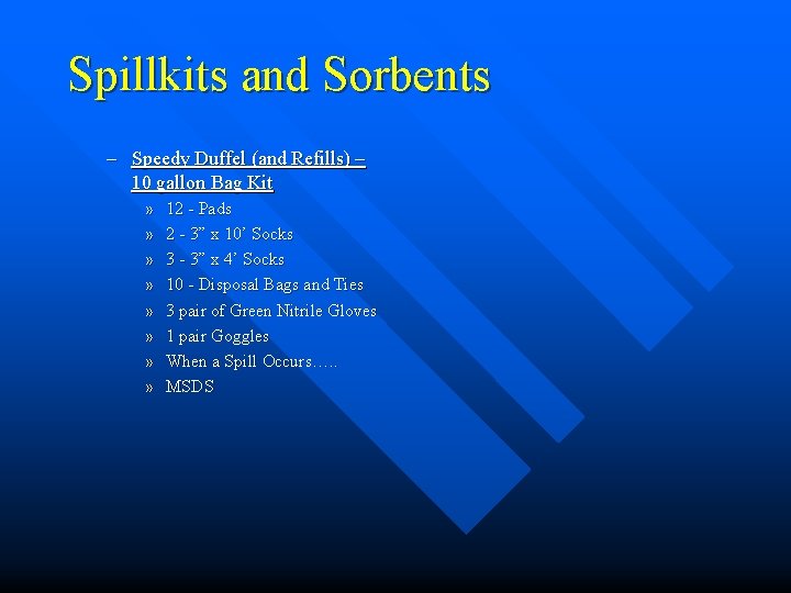 Spillkits and Sorbents – Speedy Duffel (and Refills) – 10 gallon Bag Kit » Spillkits and Sorbents – Speedy Duffel (and Refills) – 10 gallon Bag Kit »