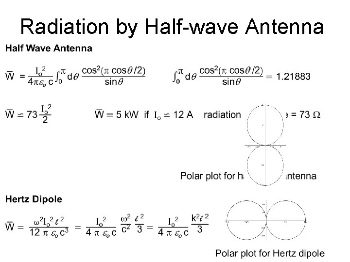 Radiation by Half-wave Antenna Radiation by Half-wave Antenna