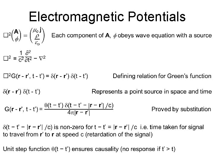 Electromagnetic Potentials Electromagnetic Potentials