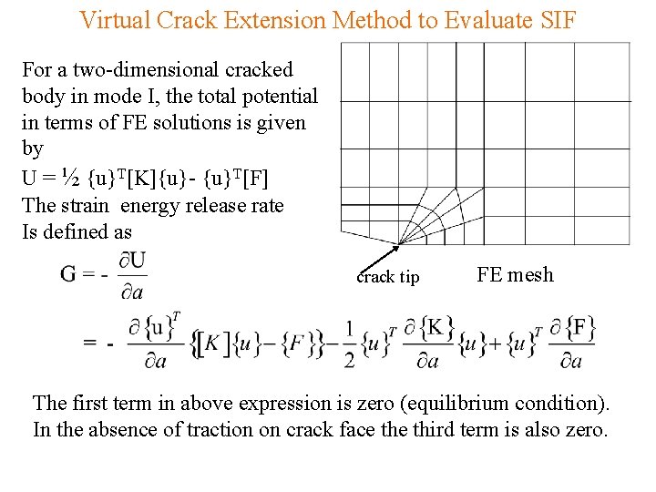 Virtual Crack Extension Method to Evaluate SIF For a two-dimensional cracked body in mode