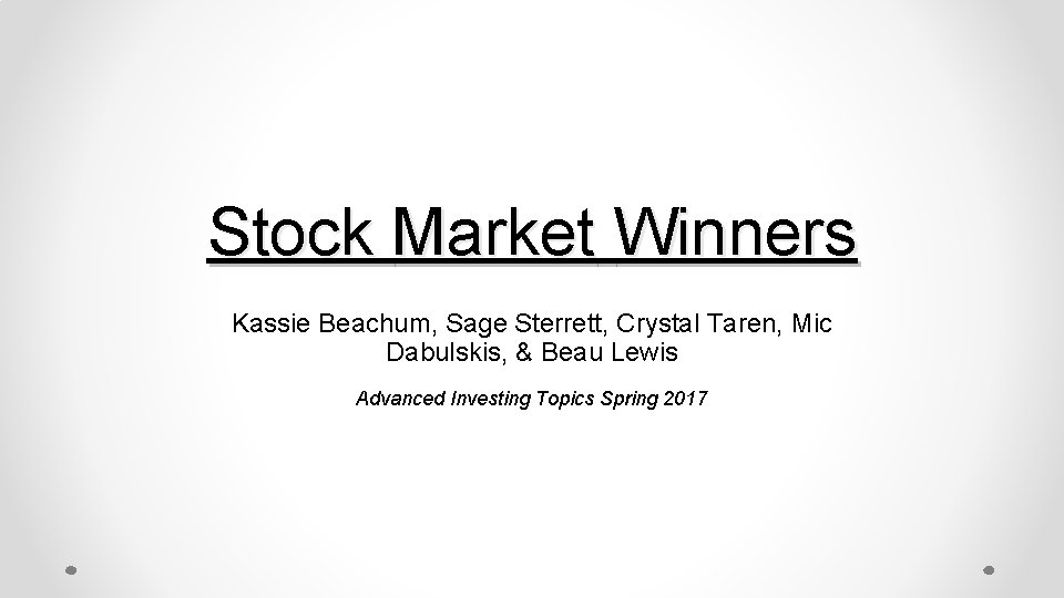 Stock Market Winners Kassie Beachum, Sage Sterrett, Crystal Taren, Mic Dabulskis, & Beau Lewis