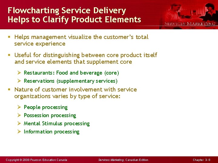 Flowcharting Service Delivery Helps to Clarify Product Elements § Helps management visualize the customer’s