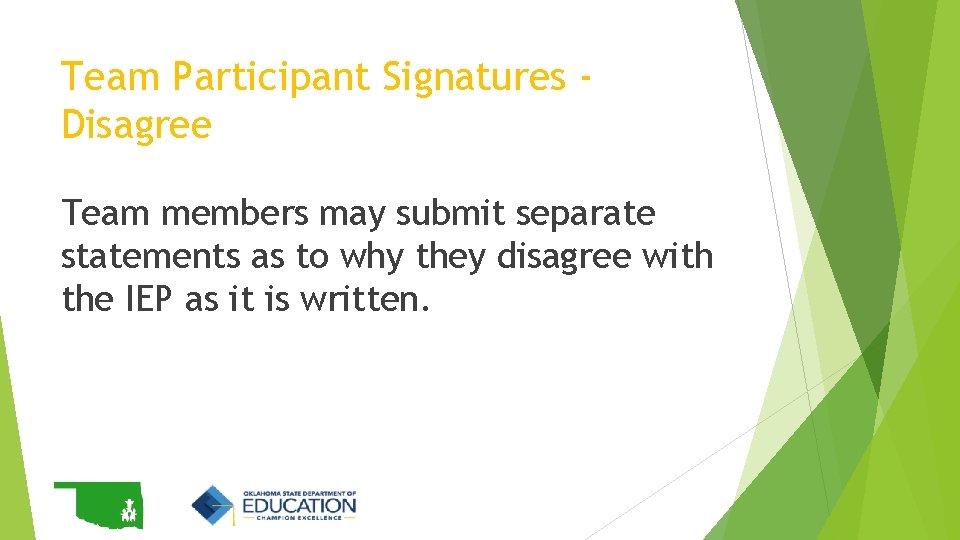 Team Participant Signatures Disagree Team members may submit separate statements as to why they Team Participant Signatures Disagree Team members may submit separate statements as to why they