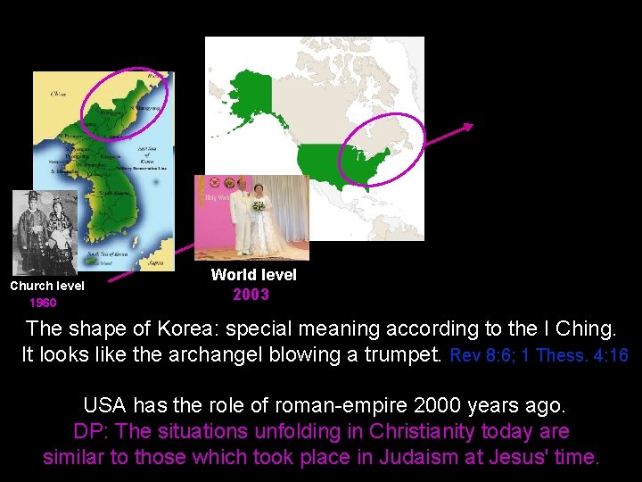 Church level 1960 World level 2003 The shape of Korea: special meaning according to