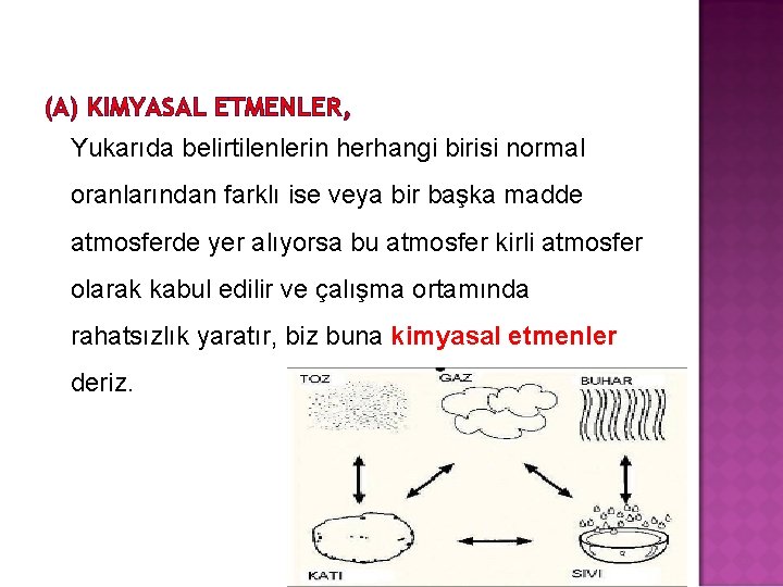 (A) KIMYASAL ETMENLER, Yukarıda belirtilenlerin herhangi birisi normal oranlarından farklı ise veya bir başka (A) KIMYASAL ETMENLER, Yukarıda belirtilenlerin herhangi birisi normal oranlarından farklı ise veya bir başka