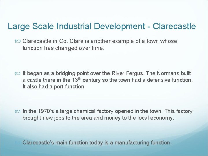 Large Scale Industrial Development - Clarecastle in Co. Clare is another example of a Large Scale Industrial Development - Clarecastle in Co. Clare is another example of a