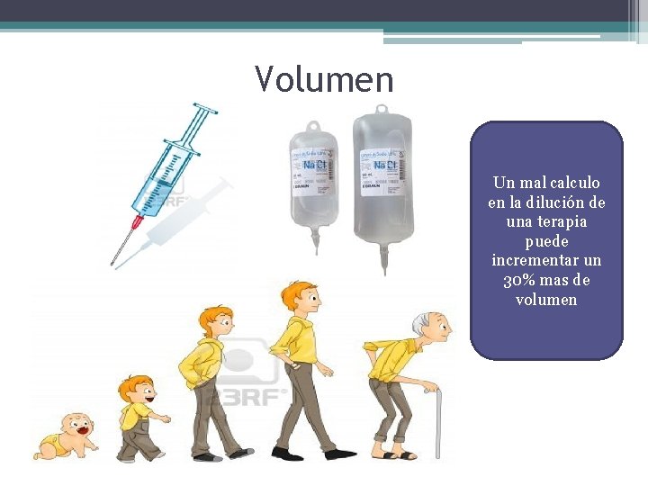 Volumen Un mal calculo en la dilución de una terapia puede incrementar un 30%