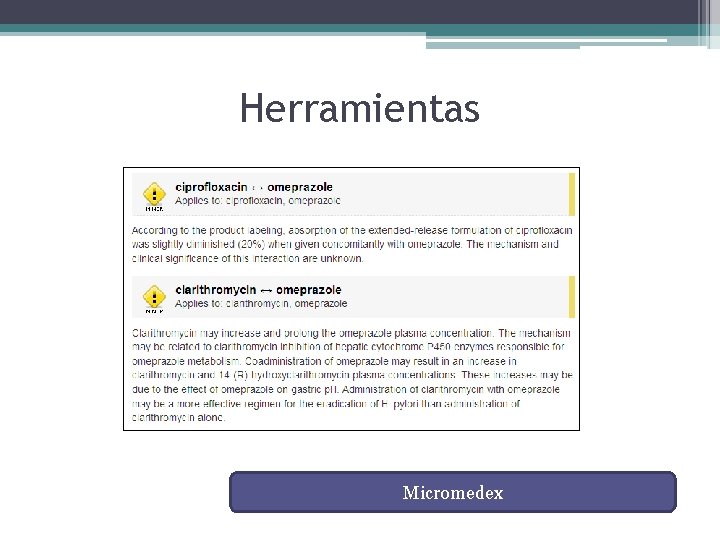 Herramientas Micromedex 