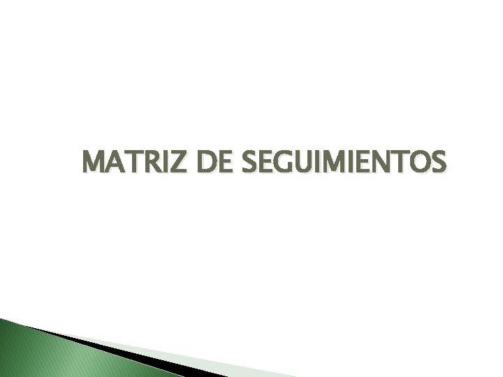 MATRIZ DE SEGUIMIENTOS 