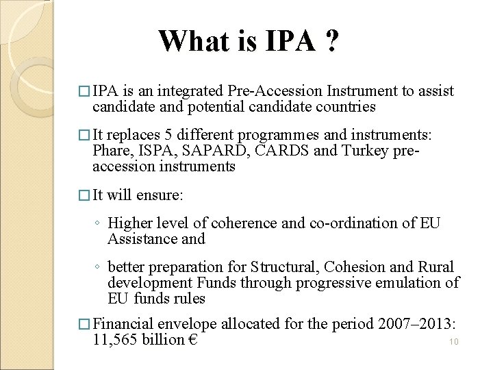 Ippaar Example Instrument for Preaccession Assistance for Rural Development IPARD