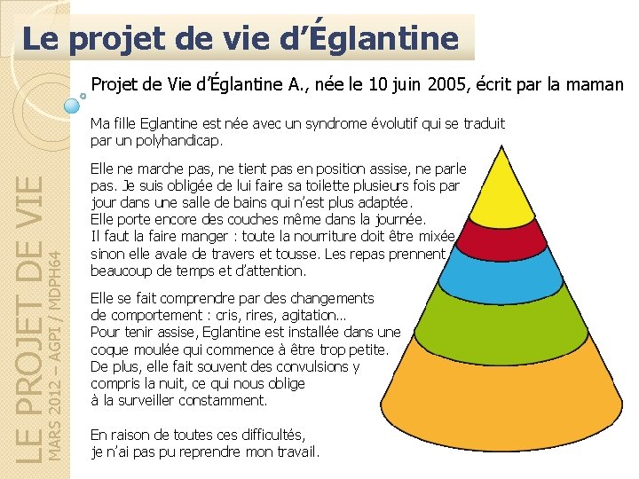 Le projet de vie d’Églantine Projet de Vie d’Églantine A. , née le 10 Le projet de vie d’Églantine Projet de Vie d’Églantine A. , née le 10