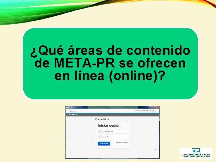 ¿Qué áreas de contenido de META-PR se ofrecen en línea (online)? 