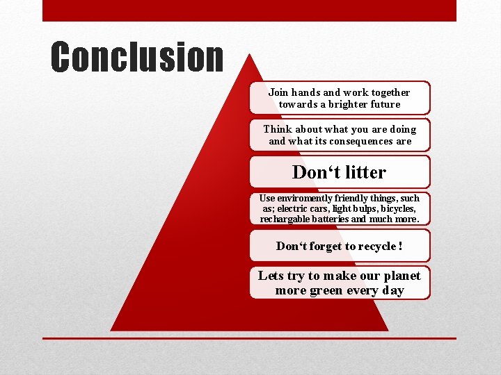 Conclusion Join hands and work together towards a brighter future Think about what you Conclusion Join hands and work together towards a brighter future Think about what you