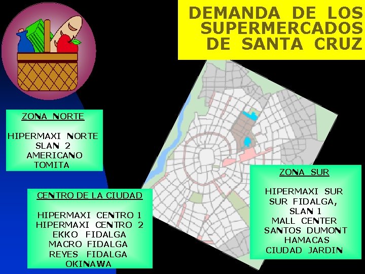 DEMANDA DE LOS SUPERMERCADOS DE SANTA CRUZ ZONA NORTE HIPERMAXI NORTE SLAN 2 AMERICANO