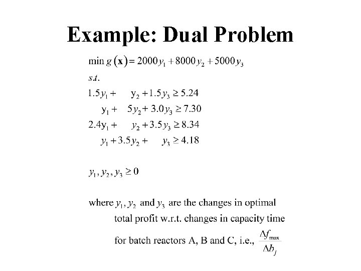 Example: Dual Problem 