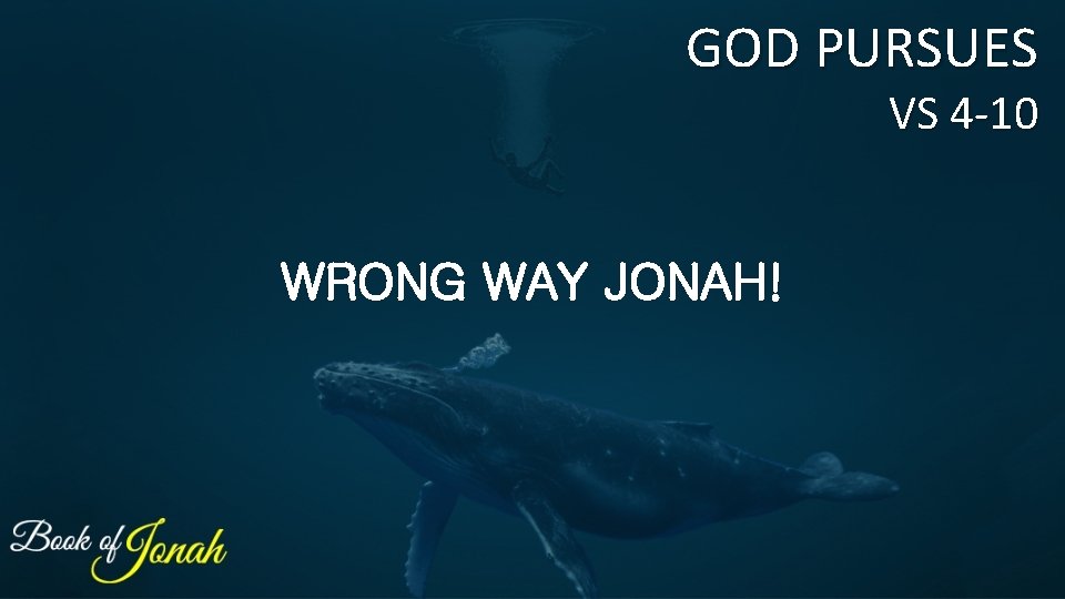 GOD PURSUES VS 4 -10 WRONG WAY JONAH! 