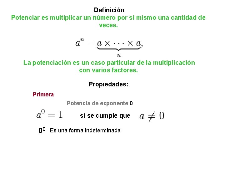 Definición Potenciar es multiplicar un número por si mismo una cantidad de veces. Definición Potenciar es multiplicar un número por si mismo una cantidad de veces.