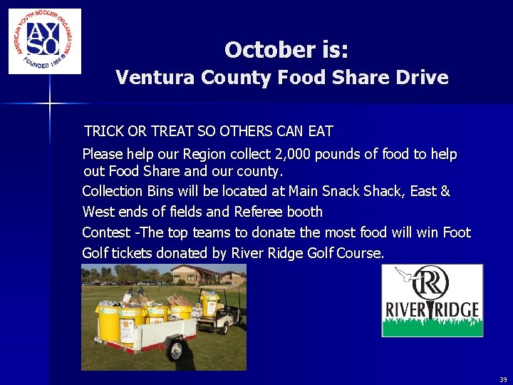 October is: Ventura County Food Share Drive TRICK OR TREAT SO OTHERS CAN October is: Ventura County Food Share Drive TRICK OR TREAT SO OTHERS CAN