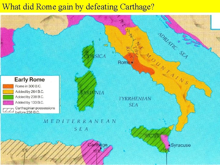 What did Rome gain by defeating Carthage? 