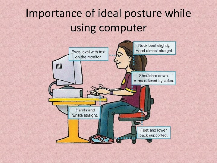 Importance of ideal posture while using computer 