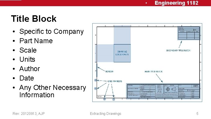 • Engineering 1182 Title Block • • Specific to Company Part Name Scale • Engineering 1182 Title Block • • Specific to Company Part Name Scale