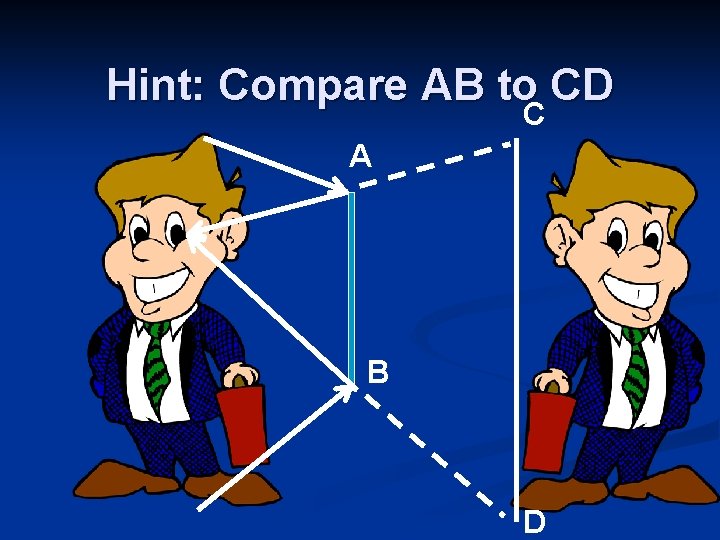 Hint: Compare AB to CD C A B D 