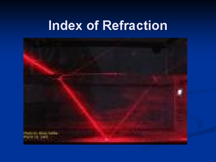 Index of Refraction 