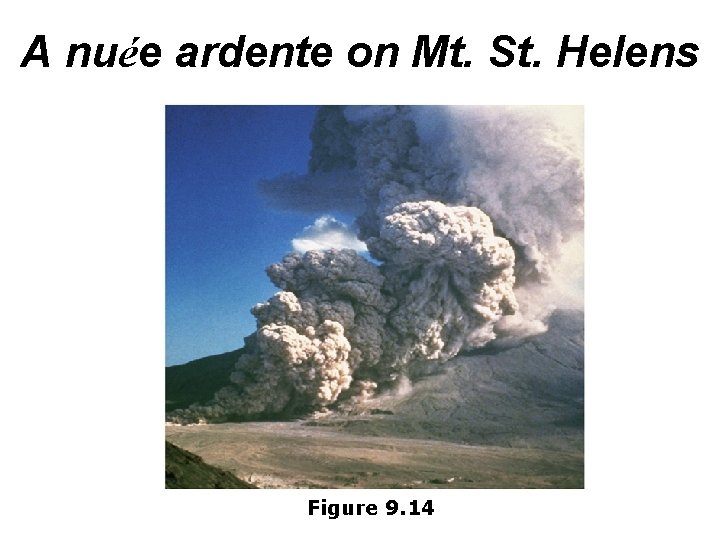 A nuée ardente on Mt. St. Helens Figure 9. 14 