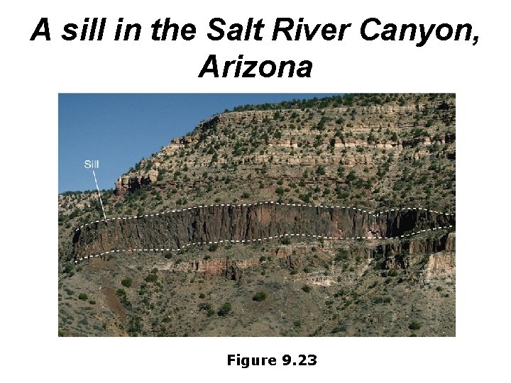 A sill in the Salt River Canyon, Arizona Figure 9. 23 