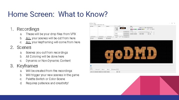 Home Screen: What to Know? 1. Recordings a. b. c. These will be your Home Screen: What to Know? 1. Recordings a. b. c. These will be your