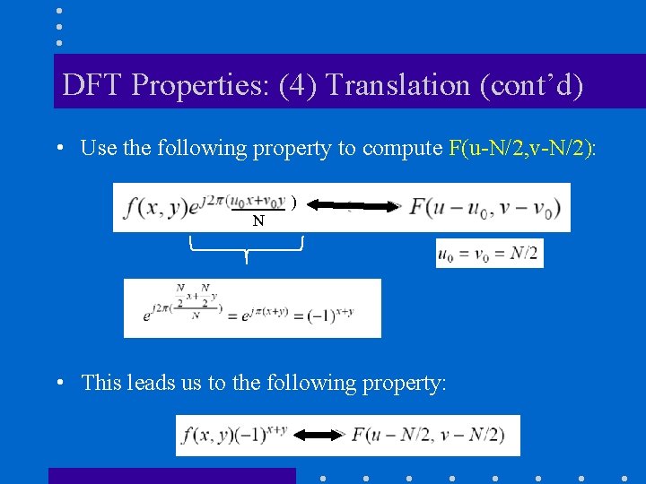 Fourier Transform Cs Prof Bebis Sections 4