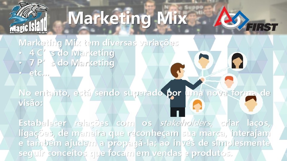 Marketing Mix tem diversas variações • 4 C’s do Marketing • 7 P’s do