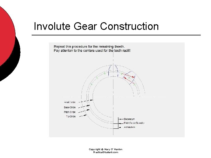 Involute Gear Construction Copyright © Mary O’ Hanlon Practical. Student. com 