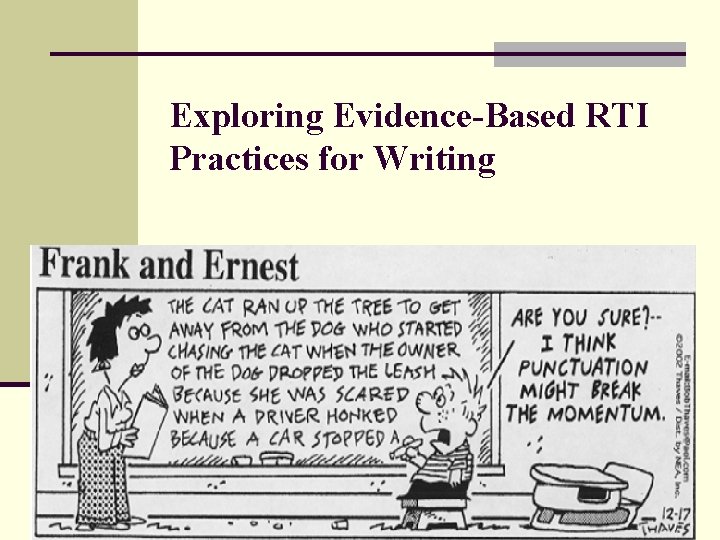 Exploring Evidence-Based RTI Practices for Writing 