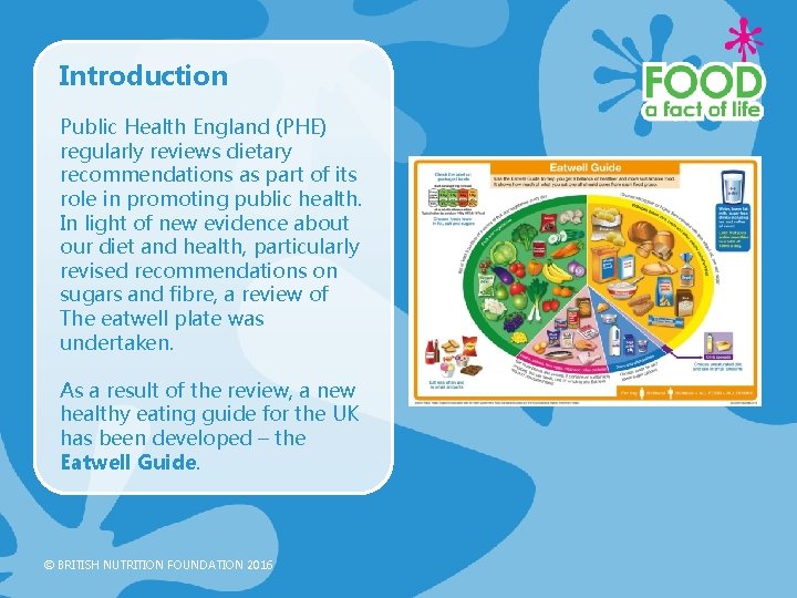 Introduction Public Health England (PHE) regularly reviews dietary recommendations as part of its role Introduction Public Health England (PHE) regularly reviews dietary recommendations as part of its role