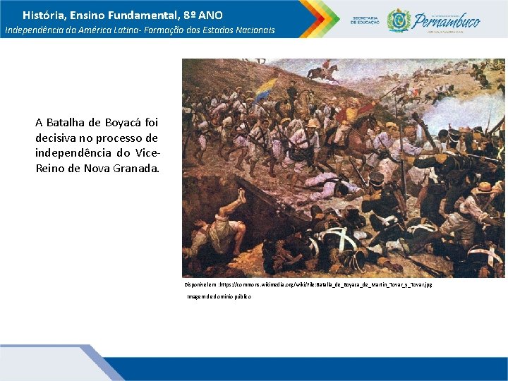 História, Ensino Fundamental, 8º ANO Independência da América Latina- Formação dos Estados Nacionais A