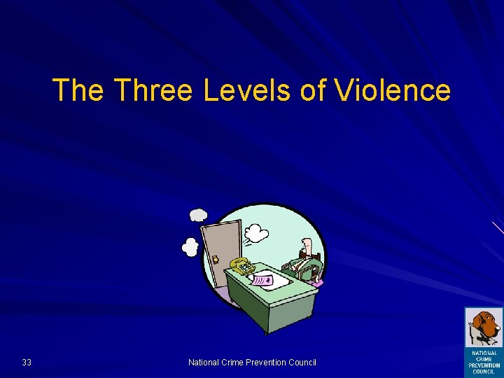 The Three Levels of Violence 33 National Crime Prevention Council 
