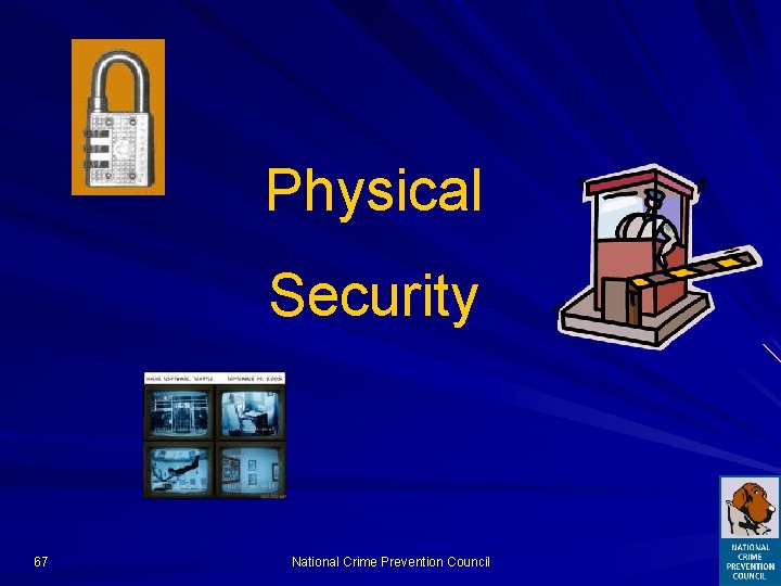 Physical Security 67 National Crime Prevention Council 