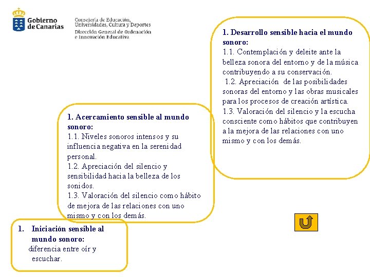 1. Acercamiento sensible al mundo sonoro: 1. 1. Niveles sonoros intensos y su influencia